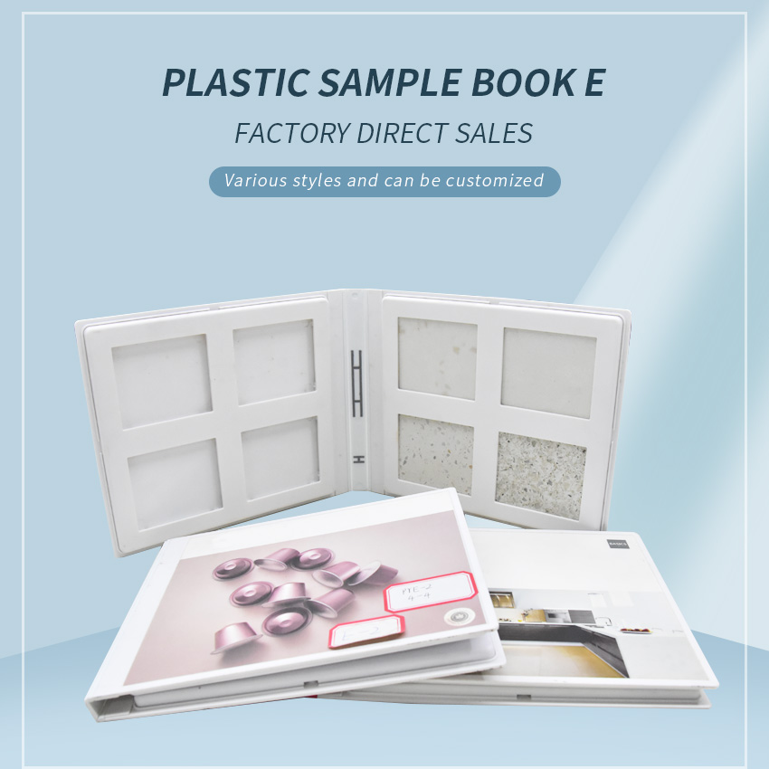 Hot Selling Quartz Display 8 Capacity Plastic Ceramic Tiles Sample Specimen Books Granite Catalog Folder Tile Marble Sample Book