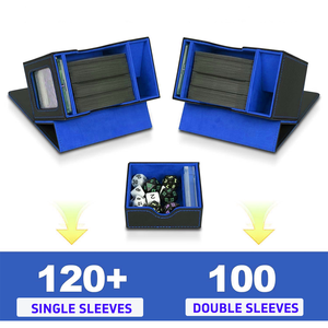 Caja de cubierta TCG con torre de dados/caja de cubierta de tarjeta Compatible con tarjetas MTG Magic <span class=keywords><strong>the</strong></span> Gathering/Commander/ Yugioh - Product Image 4