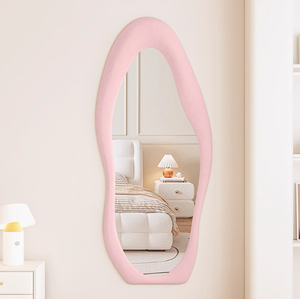 กระจกตั้งพื้นขนาดใหญ่ ลายมะม่วง ผ้าฟลานเนลหุ้มเต็มตัว พร้อมขาตั้ง จากโรงงาน - Product Image 2