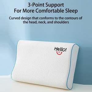 Boyun Kontürü Hafızalı Köpük Yastık, Daha Rahat Bir Uyku için 3 Noktalı Destek, Sırt ve Yan Yatanlar İçin Uygundur - Product Image 5