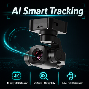 A8 mini 4K AI Mini Zoom <b>Gimbal</b> <b>Camera</b> 6X Optical Zoom Starlight Night Vision Upside Down Mode for UAV Robot Car - Product Image 1
