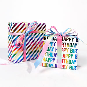 Venta al por mayor 80g cumpleaños color oro arte papel tisú 43*300cm regalo lujo embalaje personalizado rollo de papel de regalo - Product Image 6