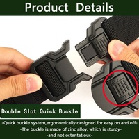 TUSHI personnalisé Sports de plein air ceinture tactique en nylon écologique dégagement rapide de la sangle de pantalon à boucle automatique en métal