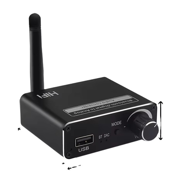 Digital Sound Decoder 5.1 Digital to Analog Audio Converter 3 in 1 Wireless Receiver Supports USB Playback AUX Adapter
