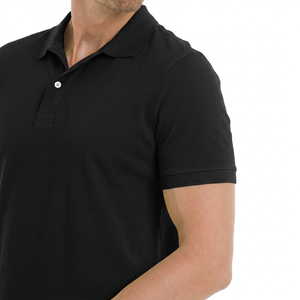 Polo à manches courtes pour homme, couleur unie, coton piqué, respirant, coupe classique, marque privée, fournisseur en gros - Product Image 6