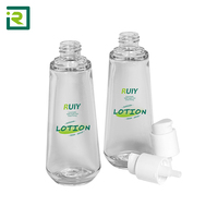 60ml 100ml 120ml PETG Maßgefertigte Pyramiden-Kegel-Kosmetikflasche Verpackung für Öl, Creme, Toner Langlebig Dicht Weißer Silberner Deckel
