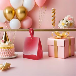 Sacs cadeaux de luxe personnalisés à bas prix, sacs à bonbons pour mariage, fournitures de fête et de mariage, sacs en papier - Product Image 6