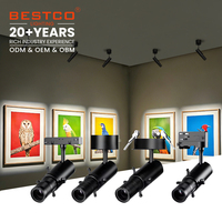 Projecteur LED COB intelligent 10W à intensité variable avec Ra90, zoom et focalisation réglables pour musées et supermarchés