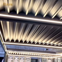 Système de toit de pergola rétractable motorisé 3x7 3x6 en aluminium avec télécommande pour véranda extérieure