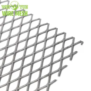 Malha de arame de alumínio decorativa de diamante ou malha de metal expandida perfurada inoxidável hexagonal