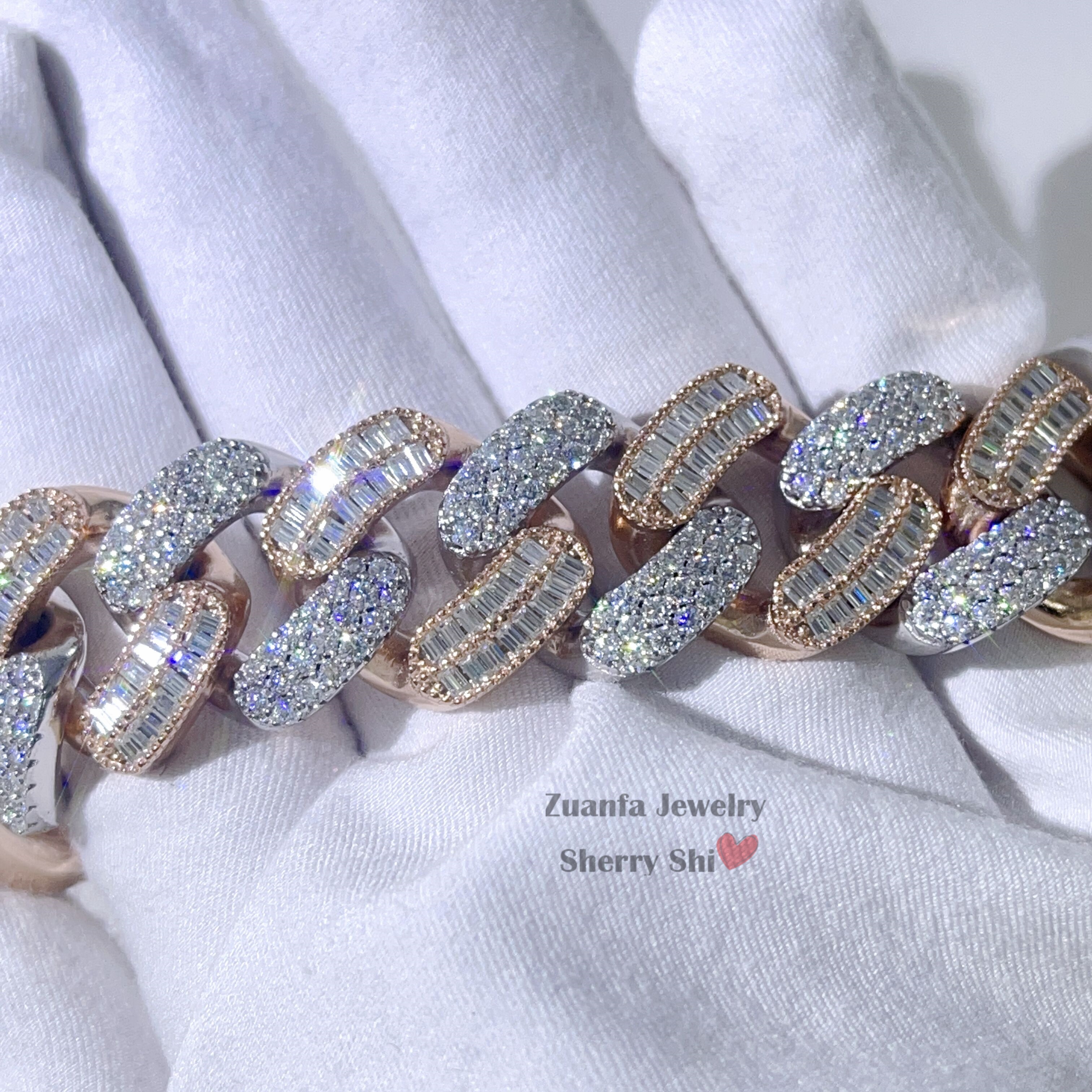 ブレスレット STONEHENgE U Lock 14K Bracelet StoneHenge SHe 14K Bracelet B0036 14K Rose Gold Cubic