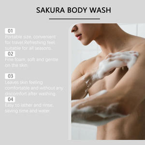 Gel de ducha suave con aroma a flor de cerezo, hidratante para la piel, con fragancia floral, delicado y suave. - Product Image 4