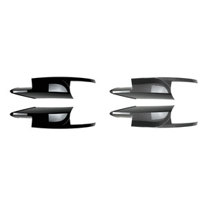 Bmw 5 Series F10 F11 Front Bumper Corner <b>Decals</b> Carbon Fiber Texture Adhesive <b>Car</b> Stickers 2011-2017 - Product Image 2