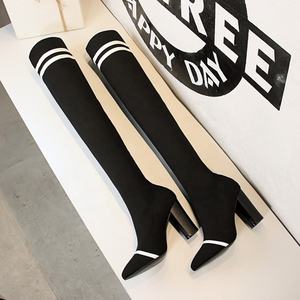 <span class=keywords><strong>The</strong></span> best women s boots high-heeled over <span class=keywords><strong>the</strong></span> knee knee high boot wool sexy thin women boots for date - Product Image 6