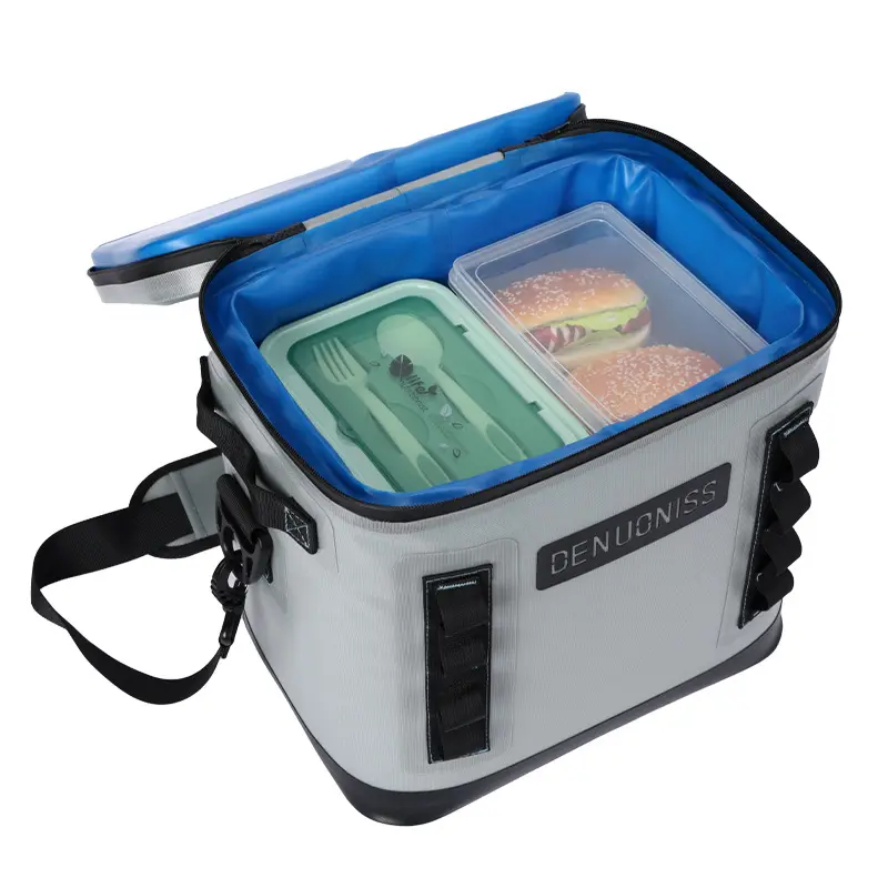 Grosir tas pendingin TPU kotak insulasi mobil paket es untuk luar ruangan piknik memancing tas bahu tahan air membawa makanan tas Tote