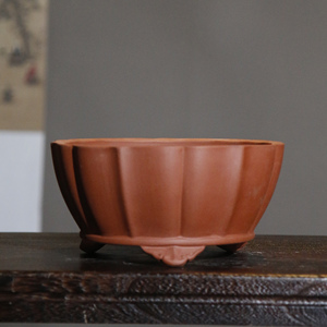 Handmade Chinese Yixing Purple <b>Clay</b> Bonsai <b>Pot</b> Classic Antique Style Desktop Planter - Product Image 4
