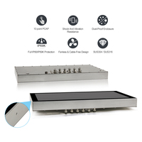 Panel PC industri 24 inci dengan IP66 tahan air layar sentuh lengkap tampilan VGA tanpa kipas Panel industri PC INOX Panel PC