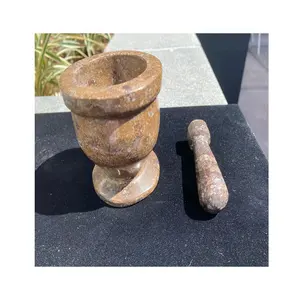 Fossil Marble Mortar And Used For Grinding Herbs