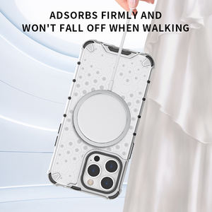 <span class=keywords><strong>Funda</strong></span> de teléfono transparente a prueba de golpes de lujo para Iphone 12 13 14 15 16 Pro Max <span class=keywords><strong>funda</strong></span> trasera magnética de carga inalámbrica <span class=keywords><strong>Funda</strong></span> - Product Image 2