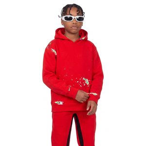 Conjunto Deportivo Informal de Felpa para Niños, Sudadera con Capucha y Pantalones Jogger, Ropa Deportiva de Felpa para Niños - Product Image 1