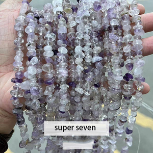 Lote de 34 pulgadas de <span class=keywords><strong>piedra</strong></span> <span class=keywords><strong>semipreciosa</strong></span> tibetana amatista Chip Pepita púrpura cuarzo Calcedonia citrino granate para collar de pulsera - Product Image 3