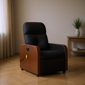 Sillón Reclinable de Masaje Estándar en Madera Negra y Metal con Tela de Poliéster - Product Image 2