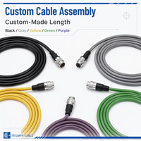 Kabel Konektor OEM Tahan Air IP67 M9 2/8 Pin Kabel Ekstensi Lurus/Sudut (PVC/PUR) Kabel Sensor Robotik untuk Phoenix