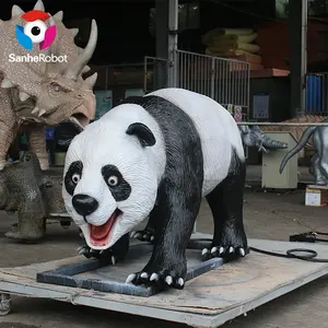 Sanhe robô animatronic panda artificial, tamanho de vida