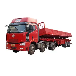 Kustomisasi baru 25 ton 100 ton sisi Dump Tipper Trailer Tipping truk Semi Trailer