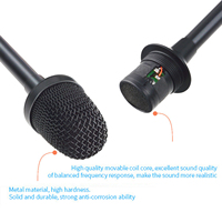 Microphone dynamique à col de cygne mobile pour DJ, prise de mixeur à trois broches, Plug and Play avec microphone dynamique XLR pour spectacle sur scène