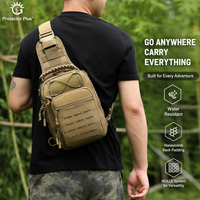 Sac à dos tactique unisexe personnalisable Protector Plus X251, sac de poitrine EDC, sac à bandoulière léger, imperméable, en polyester, pour la randonnée en plein air
