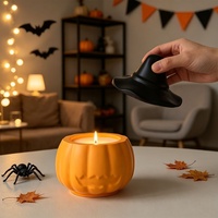 Moule en silicone Halloween : Chapeau de sorcière, citrouille, crâne – Outil de bricolage pour la fabrication de bougies, de gypse et de résine