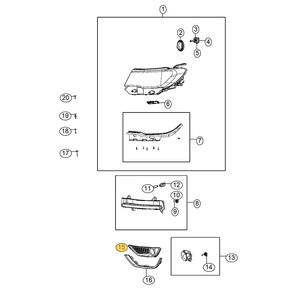 Biseles para Faros Antiniebla para Jeep Compass 2017-2021, 5UP97RXFAB 5UP96RXFAB, Cubierta de Plástico con Fijación por Tornillos - Product Image 4