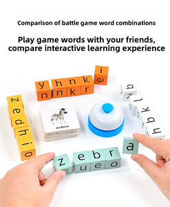 Jouets éducatifs populaires, jeu de cartes d'appariement, jeux d'orthographe et d'apprentissage, jouets éducatifs, lettres pour bébés avec cartes flash - Product Image 5