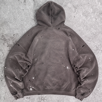 Sweat à capuche 3D imprimé en relief, délavage enzymatique, 500 g/m², lourd, logo personnalisé, coupe oversize, coton vierge de haute qualité, streetwear, sweats de luxe