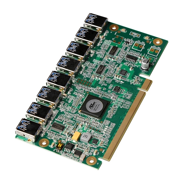 1 to 8 PCIe Graphics Card Extension Cord PCI-E 16X turn 8 Port USB3.0 PCIE Expansion Cards Riser Card