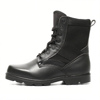Bottes tactiques pour hommes, hauteur cheville, semelle en caoutchouc, bottes d'entraînement, bottes tactiques avec fermeture à lacets