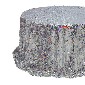 Hiện Đại 120 Inch Vòng Vàng Bạc 18 Mm Lớn Payette Sequin Khăn Trải Bàn Cho Đám Cưới Tổ Chức Sự Kiện Đảng Bảng Trang Trí - Product Image 5