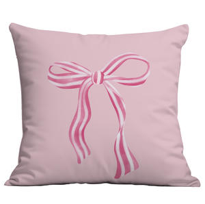 Lindo Cojín de Peluche en Rosa con Diseño Creativo de Lazo, Pequeño y Fresco, Linda Decoración para el Hogar para la Sala de Estar, Funda de Almohada. - Product Image 3