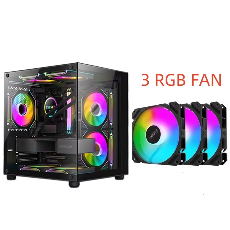 Negro + 3 RGB VENTILADOR