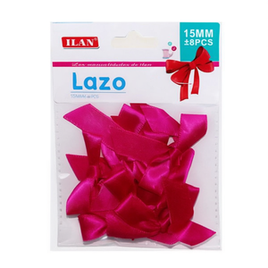 Ruban ILAN Lazo 15 mm, 8 pièces, rose, pour décorations artisanales - Product Image 2