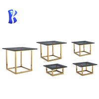 Équipement pour buffet Ensemble de supports à gâteaux en acier inoxydable avec cascade Présentoir alimentaire de luxe pour buffet