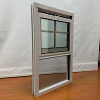 Fenêtres à levage en aluminium à rupture de pont thermique de style américain avec moustiquaires à lattes pour cuisine, chambre et salle de bain blanche