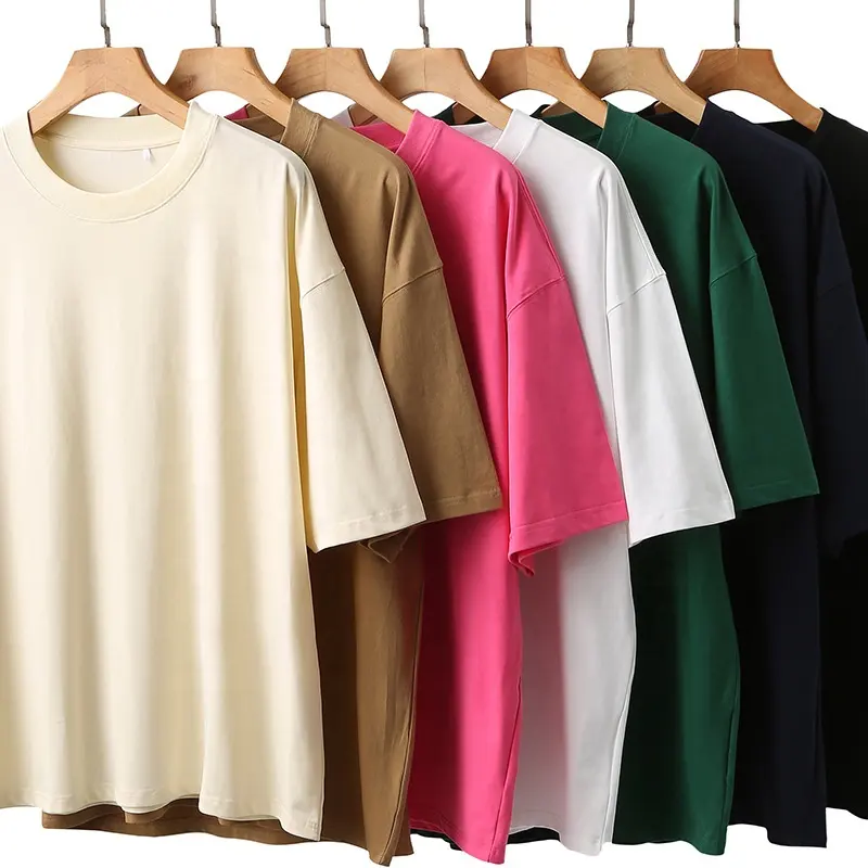 Custom 100% Cotton Corporate Menswear Drop Shoulder Crew Neck T-Shirt 6XL Plus Size Men's T-Shirts