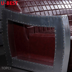 U-BEST Canapé de salon industriel rétro aviateur rembourré, canapé de café, canapé d'angle, meuble de salon, meuble de maison, meuble de salon - Product Image 4