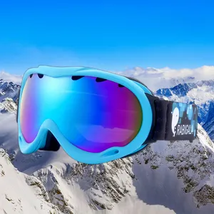 Fabrika UV400 snowboard spor gözlük Anti kar körlüğü küresel çift Lens kayak gözlüğü açık kayak dağcılık için