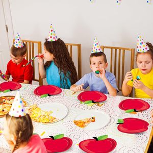 Apple Shaped <b>Paper</b> Plates 10 Pack Disposable Party Supplies For Children Birthday Dessert Snack Plates - Product Image 4