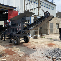 Concasseur à mâchoires mobile PE 250*400 économique et facile à utiliser avec convoyeur, concasseur de béton, concasseur de granit et de basalte