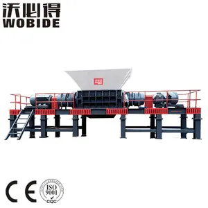 PP PE ABS PS PC PA 1500-2500kg/h Plastic Shredder High Capacity Plastic Recycling Machine Double Shaft Shredder