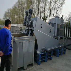 Mesin Pengolahan Air Limbah Lumpur Kustom Volute Screw Press Sludge Dewatering